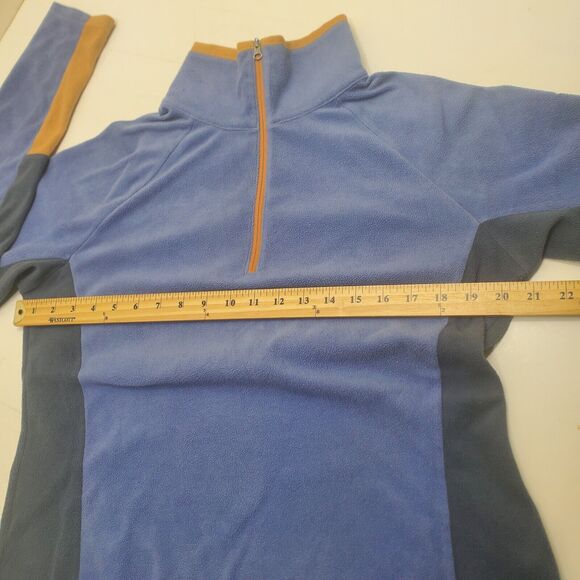 Columbia 1/4 Zip Micro Fleece Pullover Sweater Women's L Color block Long Sleeve - Picture 9 of 12